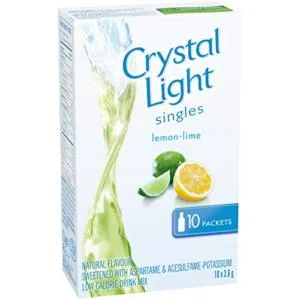 Crystal Light Iced Tea Singles 26g (12 Boxes of 10 Packets) & Lemon Lime Singles 36g (12 Boxes of 10 Packets) - product information 2