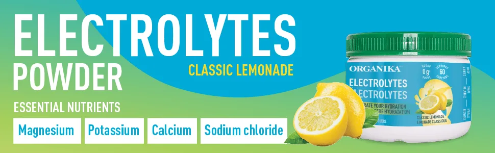 Organika Electrolytes Powder- Classic Lemonade- Sugar-Free Hydration and Electrolyte Replenishment & Electrolyte Drink Mix - Raspberry flavour- Zero Sugar Hydration- 350 gram - 100 Servings - product information 2