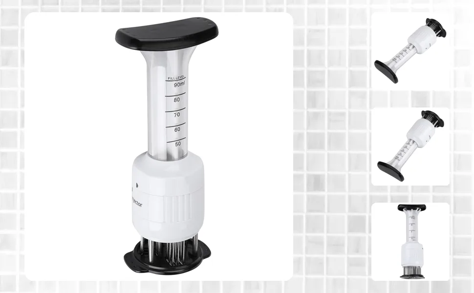 Meat Marinade Tenderizer Sauce Injector Flavor Syringe Cook Kitchen Tool with Stainless Steel Needle - JY02346