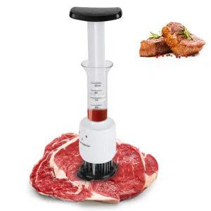 Meat Marinade Tenderizer Sauce Injector Flavor Syringe Cook Kitchen Tool with Stainless Steel Needle - JY02346