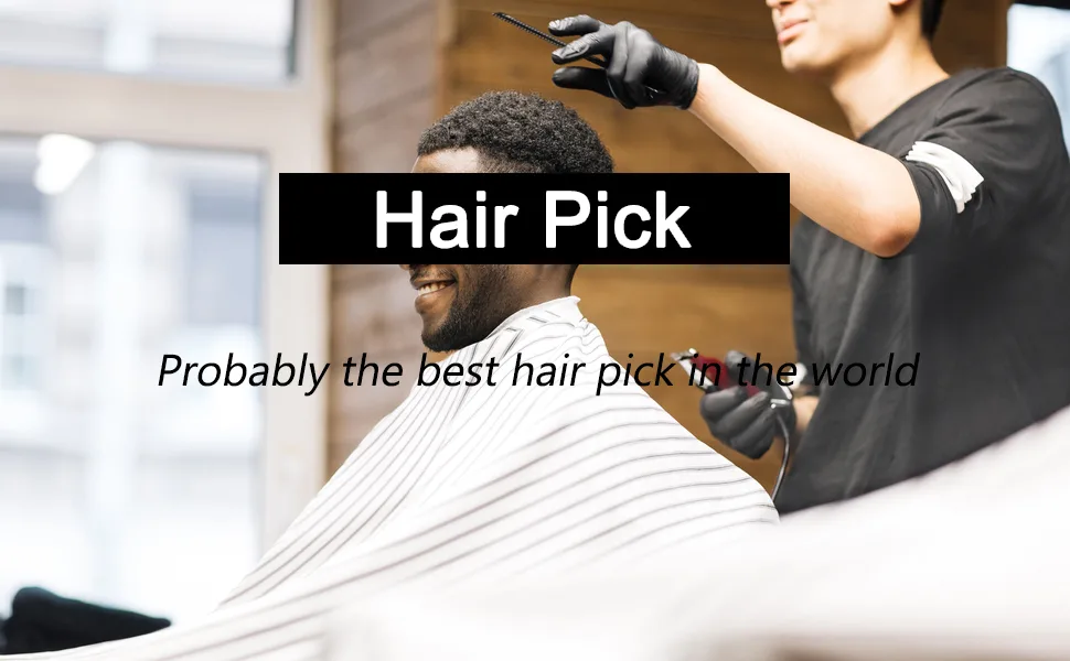 Afro Pick, Hair Pick, Metal Pick Comb, Detangle Wig Braid Hair Styling Comb, Hair Comb Pick(1 pack) Square - afro pick