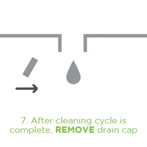 Affresh Ice Machine Cleaner, Helps Remove Hard Water and Mineral Buildup for Great-Tasting Ice - 7. After cleaning cycle is complete, remove drain cap