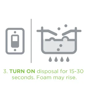 Affresh Garbage Disposal Cleaner, Removes Odor-Causing Residues, 3 Tablets - affresh disposal cleaner directions - step 3. turn on disposal for 15-30 seconds.