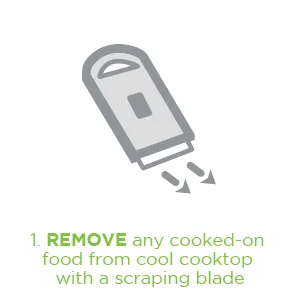 Affresh Cooktop Cleaner, 10 oz., Safe for Glass & Ceramic Cooktops - 1. Remove any cooked-on food from cool cooktop with a scraping blade