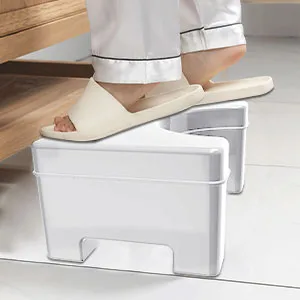 Affheny Toilet Stool,Detachable Toilet Potty Step Stool for Adults and Kids,Modern Sleek Design,7" Tall (White) - step and go llc toilet stool 7