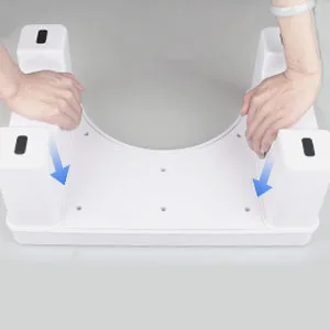 Affheny Toilet Stool,Detachable Toilet Potty Step Stool for Adults and Kids,Modern Sleek Design,7" Tall (White) - toilet squat stool