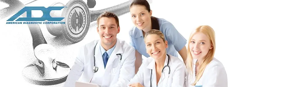 ADC - 600ST ADSCOPE 600 Cardiology Stethscope with AFD Technology, Tactical, Adult Tactical All Black - stethoscope adc adscope cardiology american diagnostic acoutstic adjustable frequency headset eartip