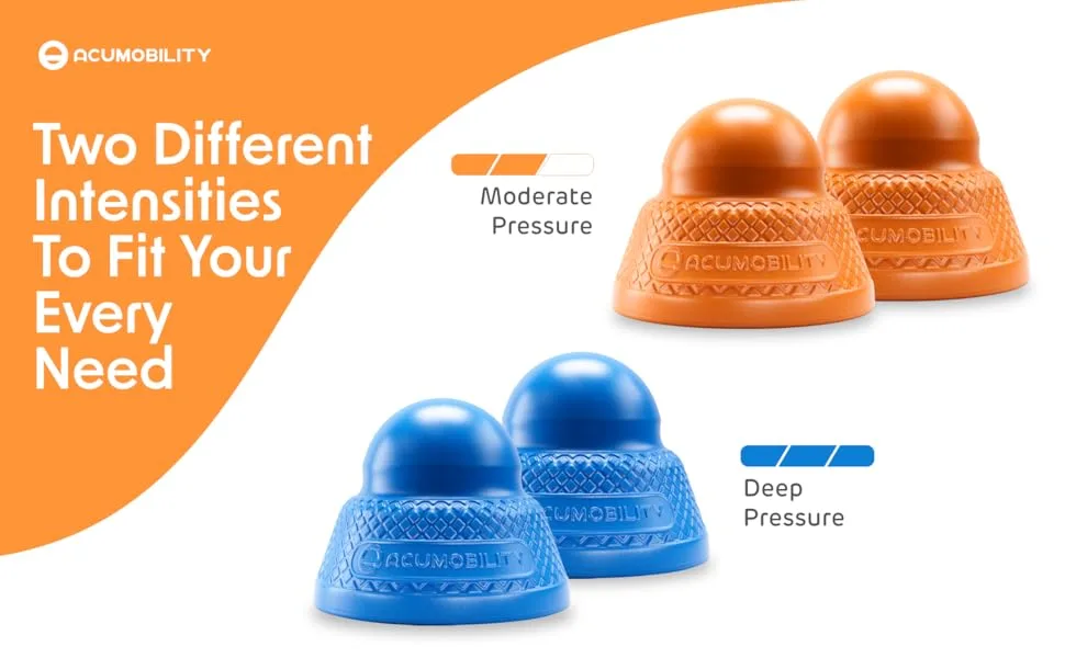 Acumobility Deep Flat-Base Trigger Point Ball 2 Pack - Chiropractor Designed Foot Massage Ball Roller - Physical Therapy Ball & Lacrosse Balls for Athletes, Made in USA Deep Massage - Acumobility massage balls has two levels: intermediate level for beginners, deep level for pros