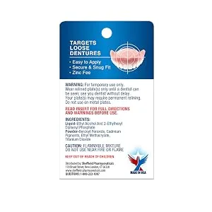 Acryline Advanced Formula Denture Reliner - Refit and Tighten Dentures/for Both Upper & Lower Dentures/Easy Application - back panel