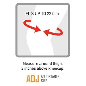 ACE Adjustable Knee Brace, Provides Support & Compression to Arthritic and Painful Knee Joints Adjustable Knee Support - Measure around thigh, 3 inches above kneecap