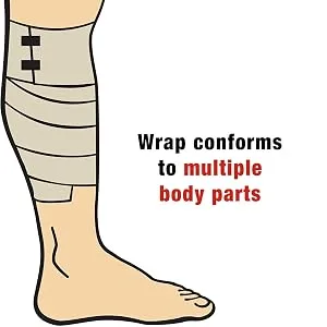 ACE 3 Inch Elastic Bandage with with Clips, Beige, Great for Elbow, Ankle, Knee and More, 1 Count 3 Inch (Pack of 1) Beige - product information 4