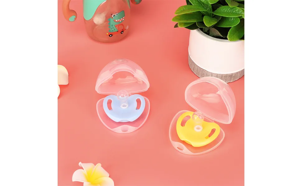 Accmor Pacifier Case, Pacifier Holder Case, Pacifier Container for Travel, BPA Free, Transparent, 2 Pack Transparent 2 Count (Pack of 1) - pacifier case