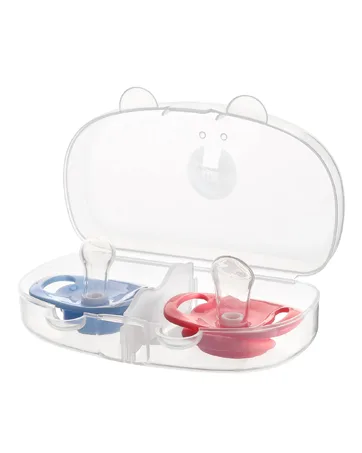 Accmor Pacifier Case, Pacifier Holder Case, Pacifier Container for Travel, BPA Free, Transparent, 2 Pack Transparent 2 Count (Pack of 1) - pacifier case