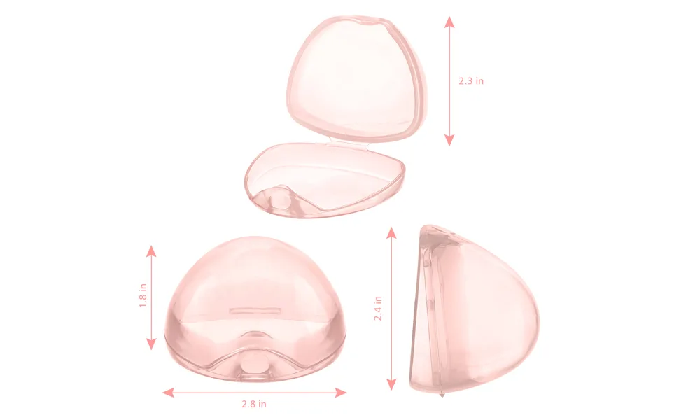 Accmor Pacifier Case, Pacifier Holder Case, Pacifier Container for Travel, BPA Free, Transparent, 2 Pack Transparent 2 Count (Pack of 1) - size