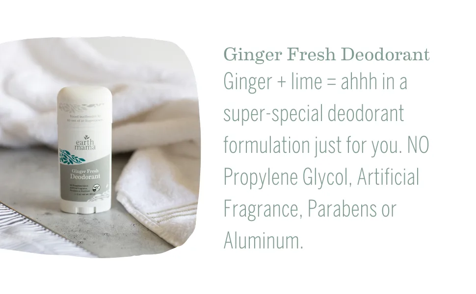 A Little Something for Mama-to-Be Gift Set by Earth Mama Natural Pregnancy and Maternity Gift for Expectant Mothers, 5-Piece Set - Ginger and Lime, no propylene glycol, artificial fragrance, parabens, or aluminum.