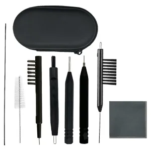 8 pieces hearing aid amplifier cleaning tools, earbuds/Headphones/Airpods cleaner brush kits with case - hearing aid brush kit tools