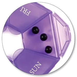 7-Sided Portable Pill Box Medicine Planner Small case (Seven Day Weekly Container) Medication, Vitamin Holder Boxes Organizer Pillbox Dispenser Organizer, sorter and Reminder containers (1 Unit) Purple - heptagon 7-Sided Portable Pill Box Medicine Planner Day Weekly Travel Container Vitamin Organizer
