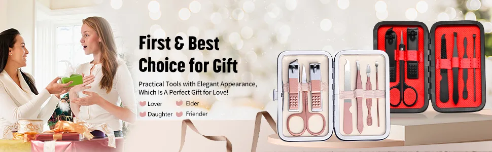 7 in 1 Manicure Set Professional Nail Clippers Manicure Kit Nail Kit Pedicure Kit - Pink - product information 14