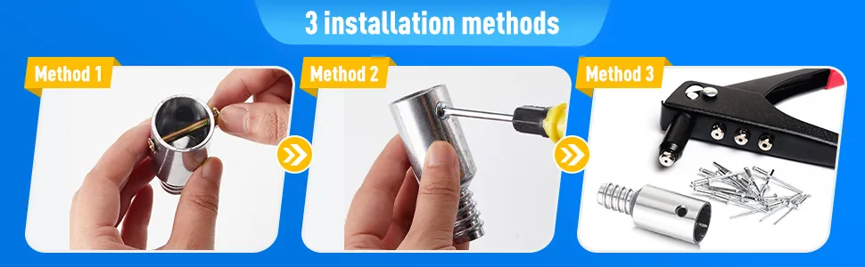 6 Pcs Threaded Tip Replacement Ultra Threaded Tip Repair Kit Pole Handle Replacement Extension Pole Adapter Tips Metal Threaded Handle Tips End Adapter for 1 Inch Wood Metal Pole Stick Mop Broom Brush - product information 7