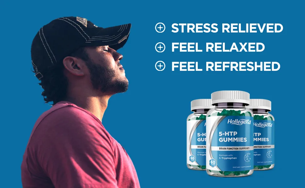 5-HTP Gummies 200mg, 5HTP & L-Tryptophan Supplements for Stress Relief, Brain Support, Blueberry Flavor, 60 Chewables 1 - Brain Support