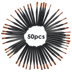 50Pcs/Set Lip Brushes, Disposable Lip Brush Lip Gloss Makeup Brush, Lipstick Gloss Wands Applicator Cosmetic Tool Kits(Black) - product information 2