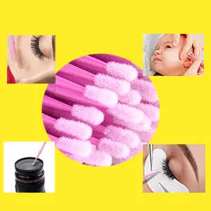 500PCS Disposable Micro Applicators Brush for Makeup and Personal Care (Head Diameter: 2.0mm)- 5 X 100 PCS Pink - Multipurpose