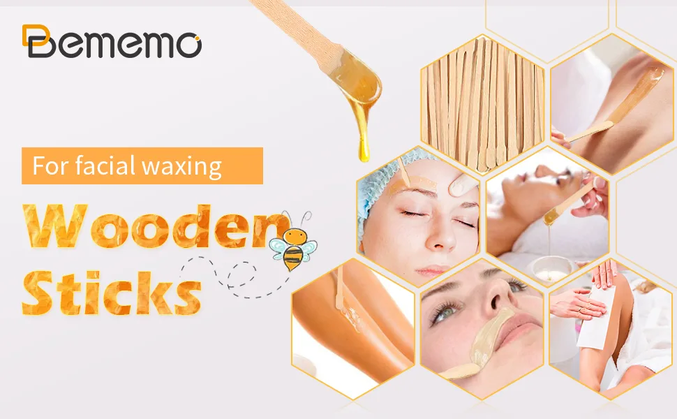 500 Pieces Brow Wax Sticks Small Wax Spatulas Applicator Wood Craft Sticks for Hair Removal Eyebrow Lip, Nose Wax Applicator Sticks - product information 1