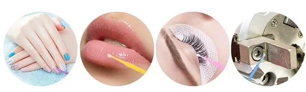 500 Pcs Micro Applicator Brush, Micro Swabs, Disposable Eye Lashes Mascara Wands for Eyelash Extension Tbestmax 5color-Pure - 2021072900002