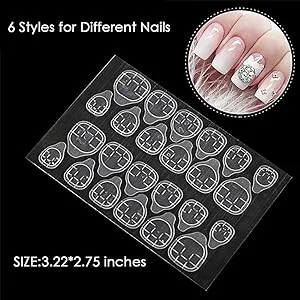 50 Sheets Double Side Glue Nail Sticker for Press on Nail Sticky Tabs,Waterproof Breathable False Nail Tips Jelly Adhesive Tabs Nail Glue 50 Pieces - product information 1
