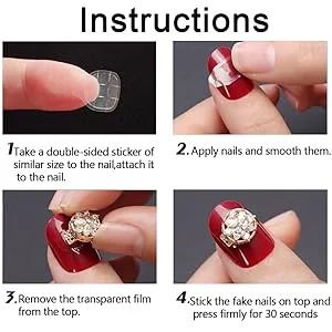 50 Sheets Double Side Glue Nail Sticker for Press on Nail Sticky Tabs,Waterproof Breathable False Nail Tips Jelly Adhesive Tabs Nail Glue 50 Pieces - product information 2