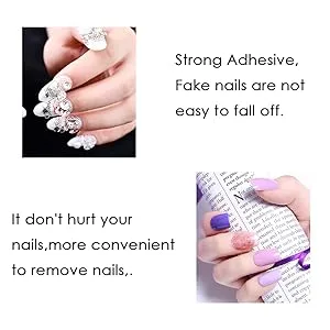 50 Sheets Double Side Glue Nail Sticker for Press on Nail Sticky Tabs,Waterproof Breathable False Nail Tips Jelly Adhesive Tabs Nail Glue 50 Pieces - product information 6