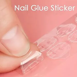 50 Sheets Double Side Glue Nail Sticker for Press on Nail Sticky Tabs,Waterproof Breathable False Nail Tips Jelly Adhesive Tabs Nail Glue 50 Pieces - product information 7
