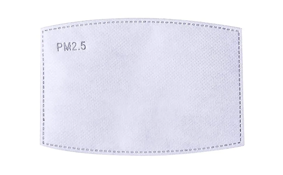 50 PM2.5 Mask Filter with Activated Carbon - 5 Pressed Layers Per Replacement Filter - For Face Covers with PM2.5 Pockets - Replaceable - Disposable - PM 2.5 Filter with Activated Charcoal - Not Paper - PM2.5 PM 2.5 Face Mask Covering Filter Carbon Charcoal Activated Melt Blown Cloth Non-Woven Filters
