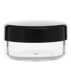 50 Pieces 3 Gram Sample Containers with Lids, Black Sample Jars, BPA Free Tiny Cosmetic Containers for Makeup, Lotion, Eye Shadow, Powder, and Lip Balms Black 3g-50 Count - 3gram jars