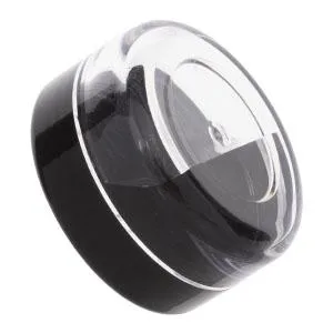 50 Pieces 3 Gram Sample Containers with Lids, Black Sample Jars, BPA Free Tiny Cosmetic Containers for Makeup, Lotion, Eye Shadow, Powder, and Lip Balms Black 3g-50 Count - 3gram jars