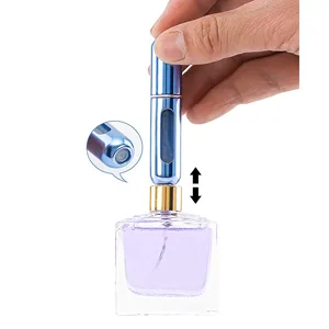 4PCS Refillable Perfume Atomizer Bottle, Portable Travel Perfume Mini Spray Bottles, Cologne Dispenser Perfume Bottles, Portable Empty Perfume Spray Bottle for Travel, Perfume Container with Bag - perfume travel atomizer