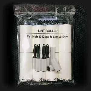 480 Sheet Extra Sticky Lint Roller - Pet Hair Remover for Clothes - 4 Handles + 8 Refills Pack (4 Handles + 8 Refills) - Remover