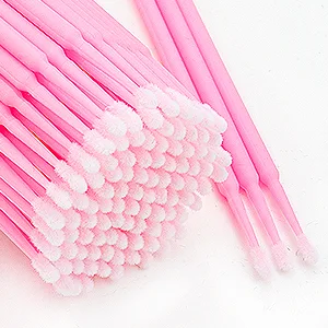 400 PCS Micro Applicator Brushes Disposable Eyelash Extension Microswab Mascara Wands Brush For Lash Remover Brush Tools Black( head diameter 1.5mm) - clean micro lash brush