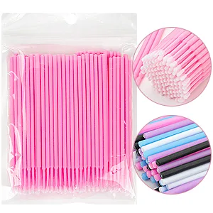 400 PCS Micro Applicator Brushes Disposable Eyelash Extension Microswab Mascara Wands Brush For Lash Remover Brush Tools Black( head diameter 1.5mm) - eyelash micro brush