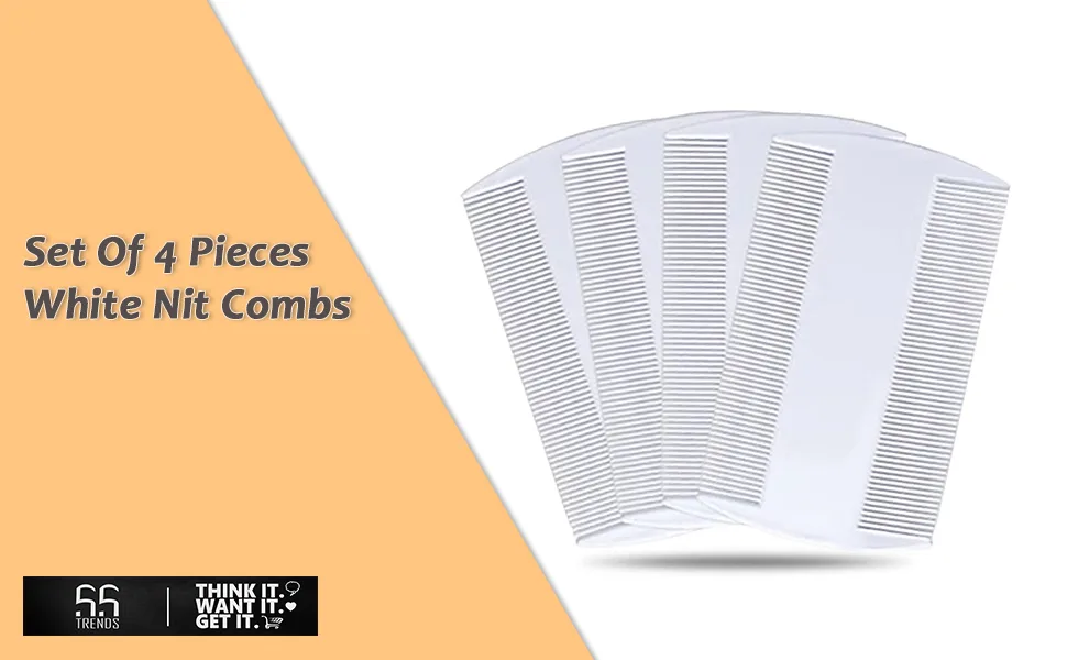 4 Piece White Nit Combs Double-Sided Detection And Removes Head From All Types Of Hair White Nit Comb For Kids Adults And Pets - product information 9