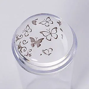 4 PCS Nail Art Stamper Double Sided Silicone Nail Stamper Jelly with Scraper, Visible Clear Nail Stamp for DIY Manicure Nails Combination - Silicone Nail Stamper