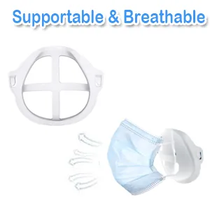 3D Mask Bracket - Oceantree Inner Support Frame for Face Mask Protect Lipstick, More Space Nose Protection Stand Holder Cool Smoothly Breathing Mask Guards for Under Mask Mask Accessories - Cool Breathing Support inner frame for Mask Bracket