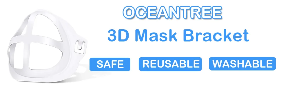 3D Mask Bracket - Oceantree Inner Support Frame for Face Mask Protect Lipstick, More Space Nose Protection Stand Holder Cool Smoothly Breathing Mask Guards for Under Mask Mask Accessories - OCEANTREE 3D Mask Bracket for Cloth Face Mask Inner Support Frame Cool Breathable