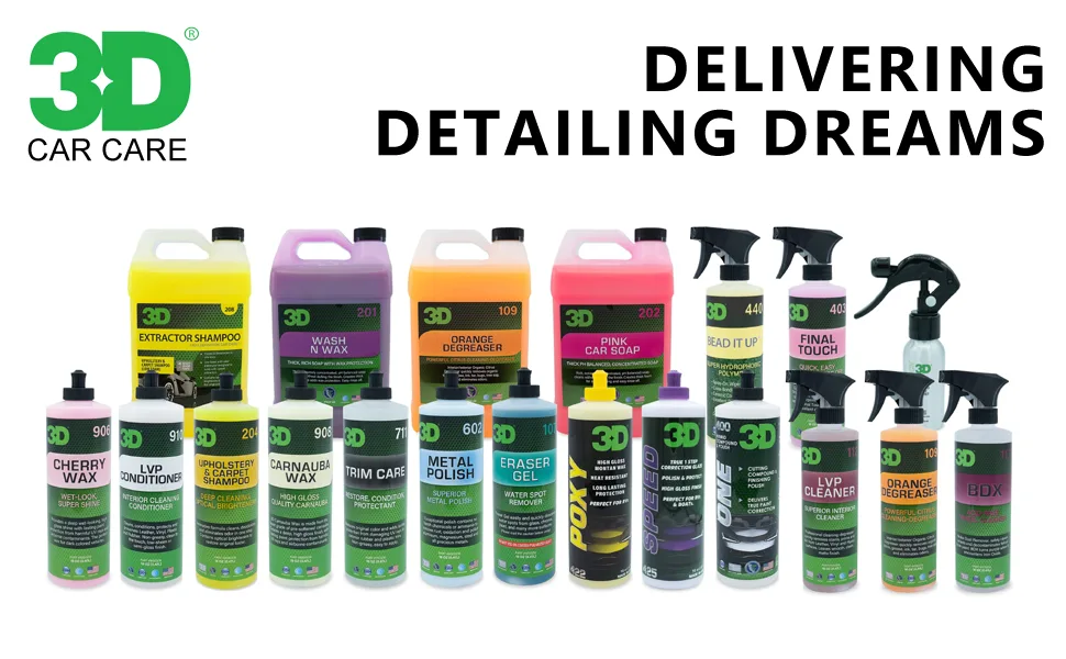 3D Extractor Carpet Cleaner Shampoo for Machine Use - Upholstery Cleaner, Stain Remover & Odor Eliminator - Low Foam, No Residue Formula 1 Gallon - 3D Care Care - Delivering Detailing Dreams