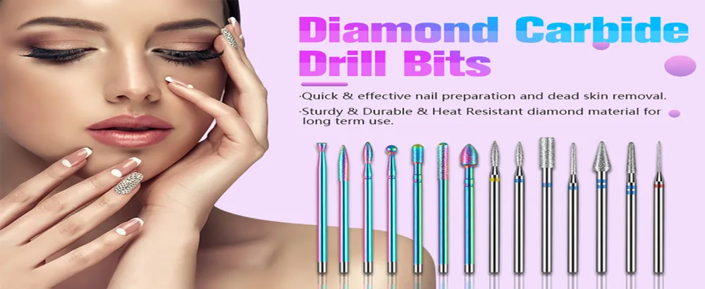 30Pcs Nail Drill Bits Set with 30 Holes Holder, 3/32 Inch 12Pcs Tungsten Carbide Bits& 7Pcs Diamond Carbide Drill Bits for Nails&7Pcs Ceramic Nail Bits&2Pcs Quartz Pointed Nail Bits for Nail Drill White Case - Nail drill bits for nail drill