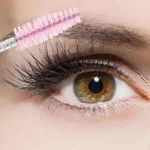 300 PCS Crystal Eyelash Mascara Wands Disposable Lash Brushes for Extensions Makeup Brush Applicators Tool Kit, All white Crystal All white - pink crystal mascara brush