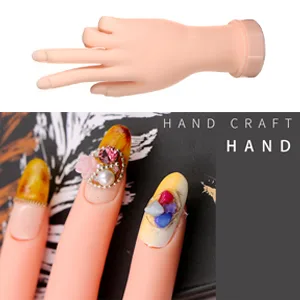 2Pcs Practice Hand for Acrylic Nails, Fake Nail Hand Practice, Flexible Bendable Mannequin Rubber Hand,Manicure Practice Hands Nail Art Hand Training Hand for Nail Practice - product information 10