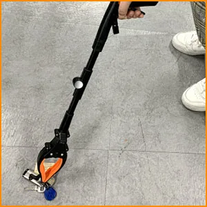 2-Pack Foldable Grabber Reacher Tool with Light, 32 Inch Trash Picker Grabber, Reacher Claw Grabber for Elderly, 90Rotating Anti-Slip Jaw, Durable Stick, Magnet Hook Orange - Grabber 2