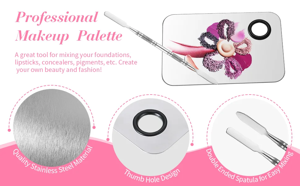 260 Pieces Disposable Makeup Tools Kit, Includes Eyeliner Brushes Mascara Wands Lipstick Applicators Plastic Storge Box Short Waterproof Cape Stainless Steel Makeup Palette and Spatula (Mixed Color) - product information 2