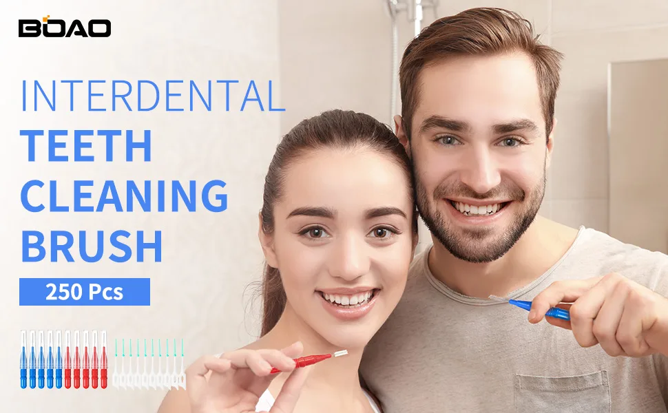 250 Pcs Floss Brushes Interdental Brush Teeth Soft Dental Picks Tooth Floss Interdental Brush Refill Dental Flosser Toothpick Cleaners Tooth Cleaning Tool - product information 1